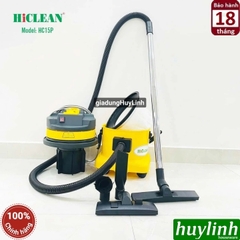 Máy hút bụi Khô và Ướt HiClean HC15P - 15 lít - Thùng nhựa