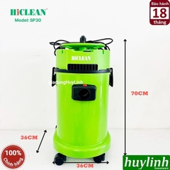 Máy hút bụi Khô và Ướt HiClean SP30 - 30 lít - 1500W - Thùng nhựa