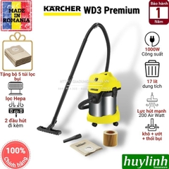 Máy hút bụi khô và ướt Karcher WD3 Premium - Tặng 5 túi lọc bụi