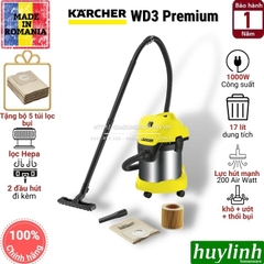 Máy Hút Bụi Khô Và Ướt Karcher WD3 Premium - Tặng 5 Túi Lọc Bụi