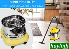 Máy hút bụi khô và ướt Karcher WD4 Premium - Tặng 4 túi lọc bụi