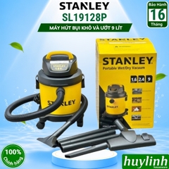 Máy hút bụi 2 chức năng Stanley SL19128PA - Thùng nhựa 9 lít - 900W - hút khô và ướt