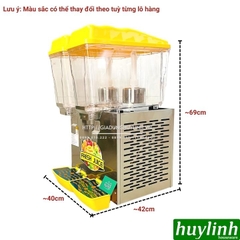 Máy làm lạnh đồ uống 2 ngăn dạng khuấy DN325 - 16 lít x2