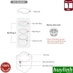 Máy làm sữa chua và phô mai Kuvings KGC-712CB - 6trong 1 - 2 lít - Made in Hàn Quốc