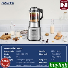 Máy làm sữa hạt đa năng Kalite KCB4741 - 1.75 lít - 10 chức năng