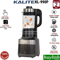 Máy xay nấu sữa hạt Kalite KL-990P - 1.75 lít - 2700W - 14 chức năng [Nâng cấp KL950]