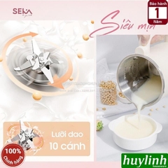 Máy làm sữa hạt mini SEKA SK320 - 1.2 lít - 800W - 5 chức năng- Hồng