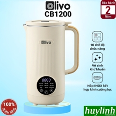 Máy xay nấu sữa hạt mini Olivo CB1200 - Dung tích 1200ml - 10 Chức năng