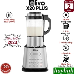 Máy làm sữa hạt đa năng Olivo X20 PLUS - 1.75 lít - 2000W [Mẫu mới 2023] - 13 chức năng xay nấu