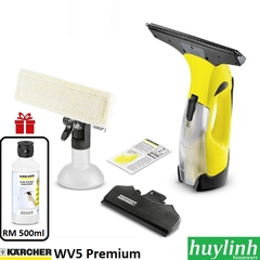 Máy Lau Kính Dùng Pin Karcher WV5 Premium - Tặng Kèm Dung Dịch Vệ Sinh RM 500ml