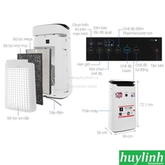 Máy lọc không khí Sharp FP-J60E-W - 48m2 - Thái Lan