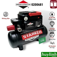 Máy Nén Khí Không Dầu Briggs & Stratton 0200681 - 6 Lít - 0.75 HP