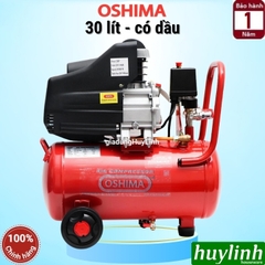 Máy nén khí có dầu Oshima 30-2.0 - Dung tích 30 lít - 2hp (dây đồng)