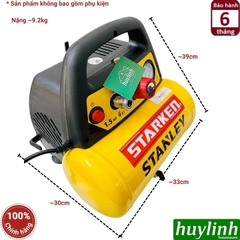 Máy nén khí không dầu Stanley DN200/8/6 - Dung tích 6 lít - Công suất 1.5hp - Áp lực 8 bar