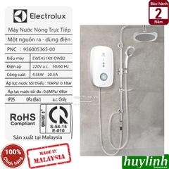 Máy nước nóng trực tiếp Electrolux EWE451KX-DWB2 - 4500W - Không bơm trợ lực
