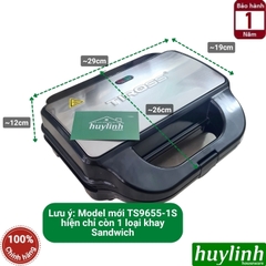 Máy nướng bánh sandwich Tiross TS9655-1S - 900W