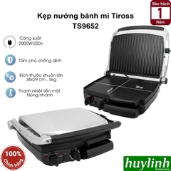 Kẹp - vỉ nướng điện đa năng Tiross TS9652 - 2000W