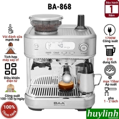 Máy pha cà phê BAA-868 - tích hợp máy xay [150 ly/ngày] - Tặng bộ phụ kiện Barista