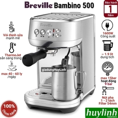 Máy pha cà phê Breville 500 Bambino PLUS - Hàng chính hãng
