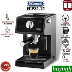 Máy pha cà phê Espresso Delonghi ECP31.21.BK - Hàng chính hãng