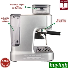 Máy pha cà phê Espresso Tiross TS6213 - Tích hợp máy xay [Model mới 2022]