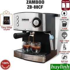 Máy Pha Cà Phê Zamboo ZB-88CF - 15 Bar - Tặng 500gr Cafe Hạt Nguyên Chất