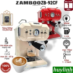 Máy pha cà phê Espresso Zamboo ZB-92CF - Tặng 500gr cafe hạt