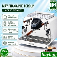 Máy pha cà phê 1 group Lacilio Titan T1 - công suất phục vụ 300 ly/ngày