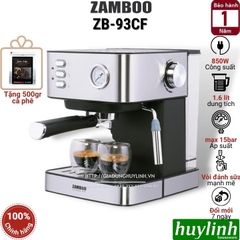 Máy Pha Cà Phê Zamboo ZB-93CF - Tặng 500gr Cafe