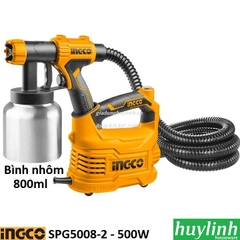 Máy Phun Sơn Dùng Điện Ingco SPG5008-2 - 800ml - 500W - Bình Nhôm