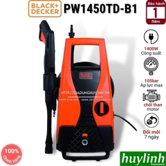 Máy Xịt Rửa Xe Cao Áp Black Decker PW1450TD-B1 - 1400W