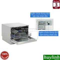 Máy rửa chén bát để bàn Hafele HDW-T50B - 539.20.600 - 6 bộ [Phù hợp cho gia đình 2 - 4 người]