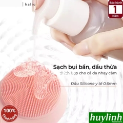 Máy Rửa Mặt Massage Tích Hợp Liệu Pháp Ánh Sáng Và Nhiệt Halio Multi-Task Cleansing & Massaging Device With Red Blue Light Therapy 5 In 1