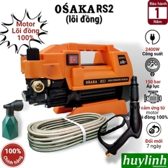 Máy xịt rửa xe chỉnh áp Osaka RS2 - 2400W - motor lõi đồng 100%
