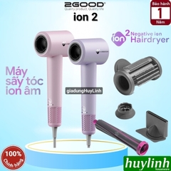 Máy sấy tóc ion âm 4 chế độ 2Good ion 2 - kèm 3 phụ kiện