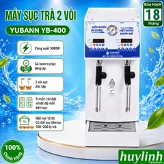 Máy sục trà sữa áp suất cao 2 vòi điện tử Yubann YB-400 - 3000W - nồi hơi 12 lít