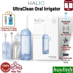 Máy tăm nước cầm tay Halio UltraClean Oral Irrigator - Tặng kem đánh răng + Nước súc miệng