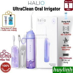 Máy tăm nước cầm tay Halio UltraClean Oral Irrigator - Tặng kem đánh răng + Nước súc miệng