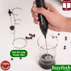 Máy đánh tạo bọt cà phê dùng pin Uniblend DC-203 - 8W - 2 đầu đánh - kèm giá đỡ máy