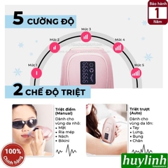 Máy triệt lông cá nhân Halio IPL Cooling Hair Removal Device - Tặng quà ngẫu nhiên