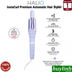 Máy uốn tóc tự xoay ion âm Halio instaCurl Premium Automatic Hair Styler