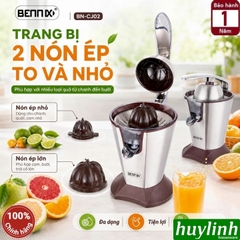 Máy vắt - ép cam Bennix BN-CJ02 - động cơ DC 160W - 2 nón vắt