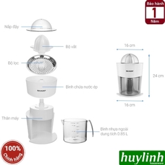 Máy vắt cam 2 chiều vắt Sharp EJ-J408-WH - 40W