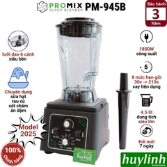 Máy xay công nghiệp Promix PM-945B - 4.5 lít - 1800W - chuyên dụng cho xay rau - sữa hạt - xay sốt nước chấm