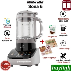 Máy làm sữa hạt đa năng 2Good Sona 6 - 1.8 lít - 12 chức năng [Miễn ship Toàn Quốc]