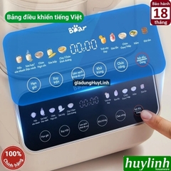 Máy làm sữa hạt đa năng Bear PBJ-D08T1 - 1.5 lít - Tiếng Việt - Bao gồm hộp chống ồn