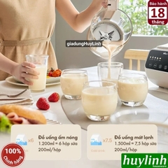 Máy làm sữa hạt đa năng Bear PBJ-D08T1 - 1.5 lít - Tiếng Việt - Bao gồm hộp chống ồn