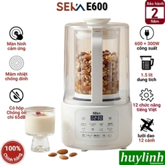Máy xay nấu sữa hạt chống ồn Seka E600 - 1.5 lít - 12 chức năng