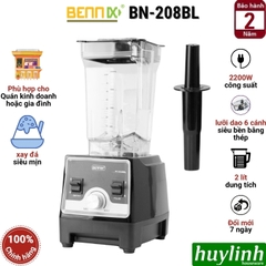 Máy xay sinh tố công nghiệp Bennix BN-208BL - 2200W - 2 lít (Mẫu mới nâng cấp 206BL)