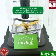 Máy xay sinh tố công nghiệp Promix PM-911B - 1650W - Dung tích 2 lít - Có hẹn giờ xay